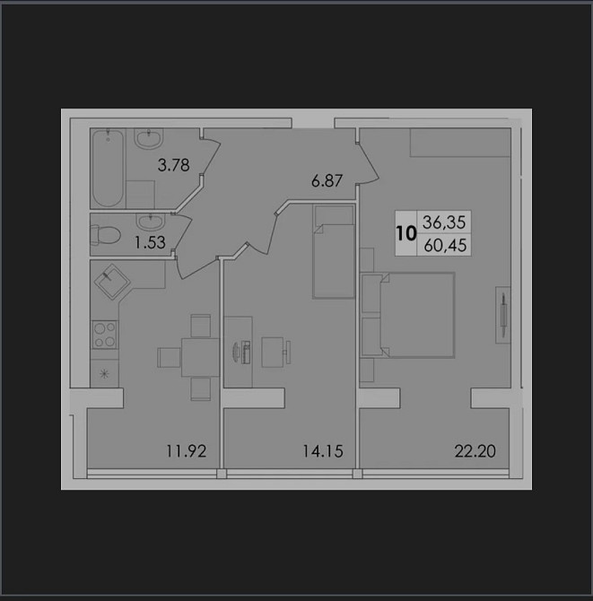 Продаж Квартира 2-кімнатна, 5/5 поверх на вул. Жуйка Житомир - фото 1