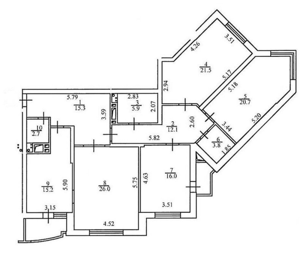 Продаж Квартира 4-кімнатна, 13/24 поверх на Княжий Затон, 21 Київ - фото 18