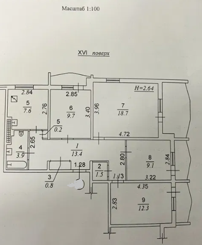 Продам 4-комнатную квартиру с видом на море на пос.Котовского (ул.С.Палия) Одеса - фото 16