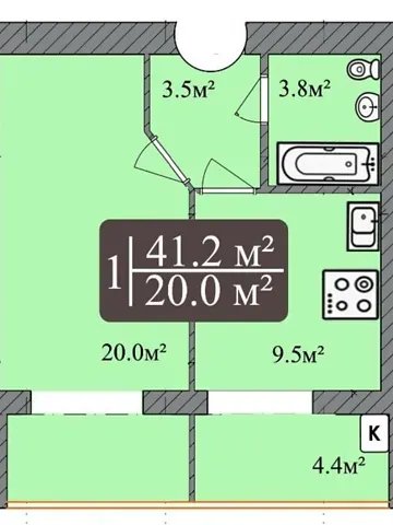 Продажа 1к Квартира 42 кв.м ЖК Dream Park Хмельницкий - изображение 8