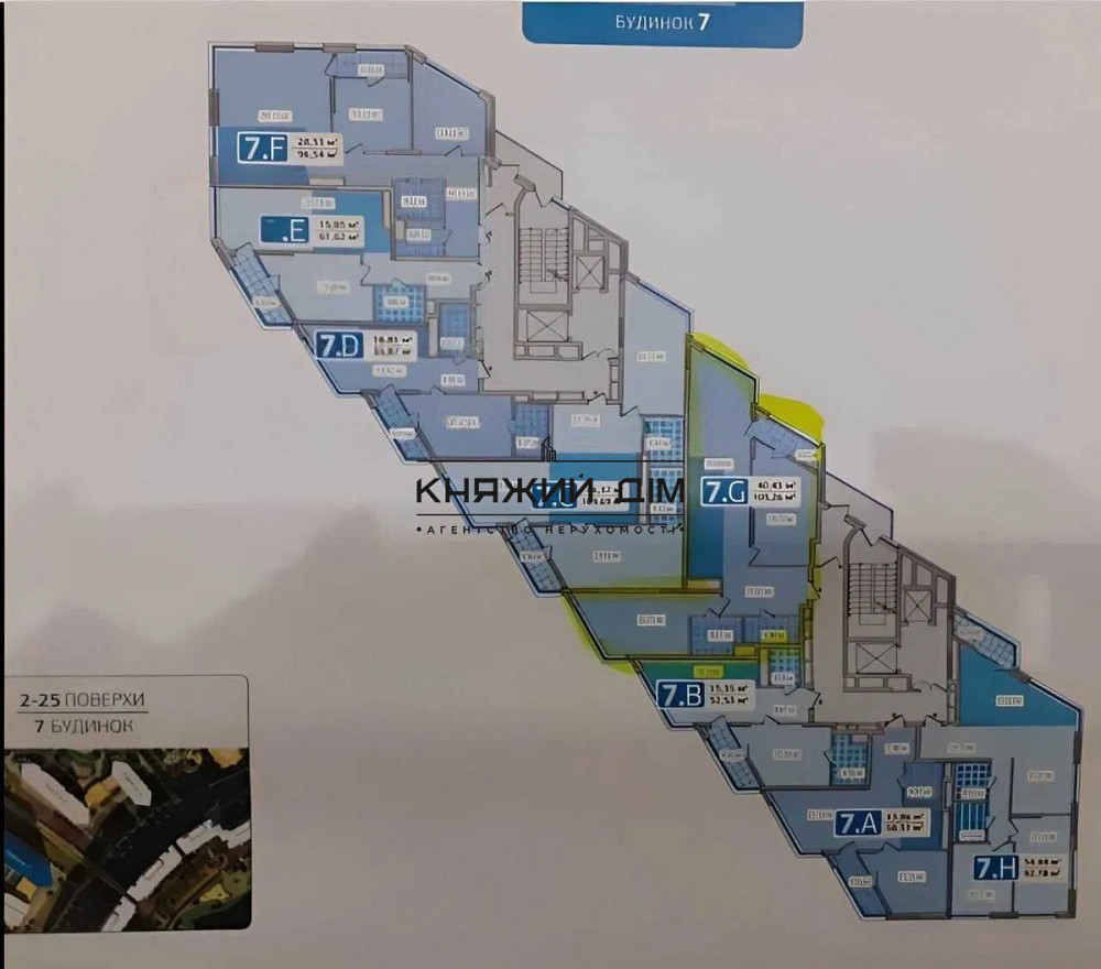 Продаж видової 1-кімнатної роздільної квартири в ЖК Зарічний, будинок 7, метро Славутич. № 21146537 Київ - фото 7