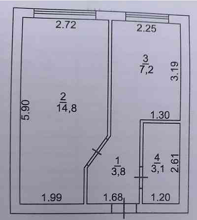 Продається 1-кімнатна квартира Одеса
