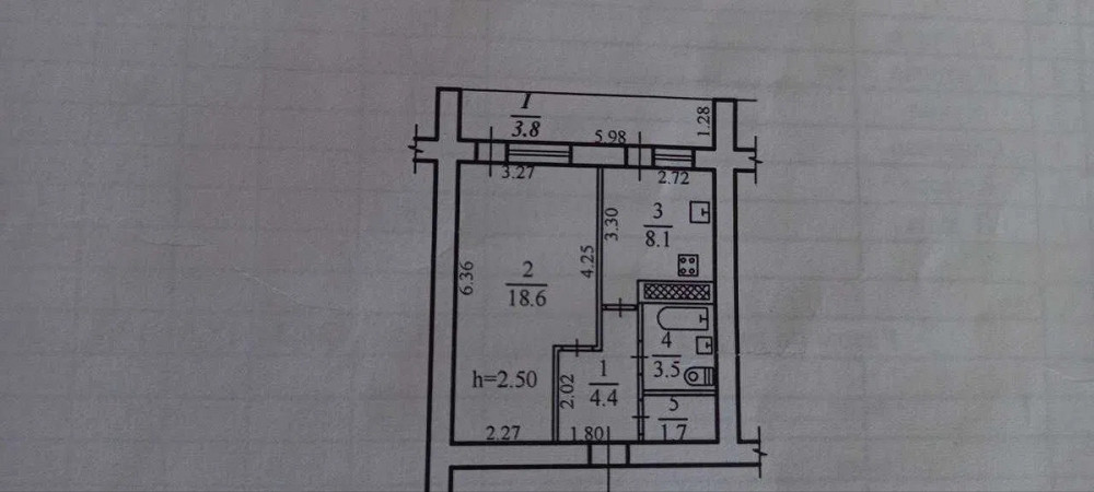 Продаж Квартира 1-кімнатна, 13/16 поверх на Титова, 18 б Дніпро - фото 14