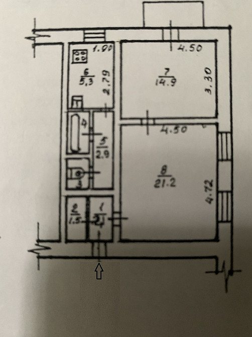 2х комнатная квартира сталинка, Ольгиевский спуск Одеса - фото 17