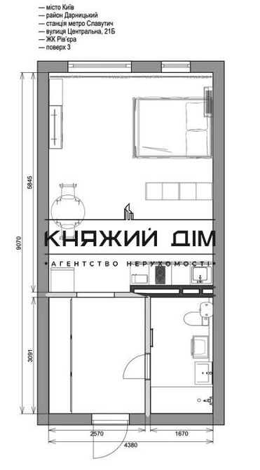 Продаж 1 кім. квартири студії ЖК Рів#700;єра КОД № 21145152 Київ - фото 13
