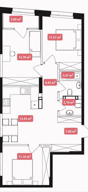 3-кімнатна, Наддніпрянське шосе, 2а, Голосіївський Київ - фото 8