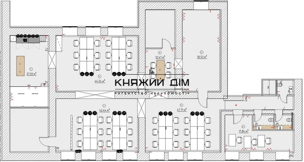 Оренда офісне приміщення на Кудрявская ул. поверх - 1/4 Київ - фото 1
