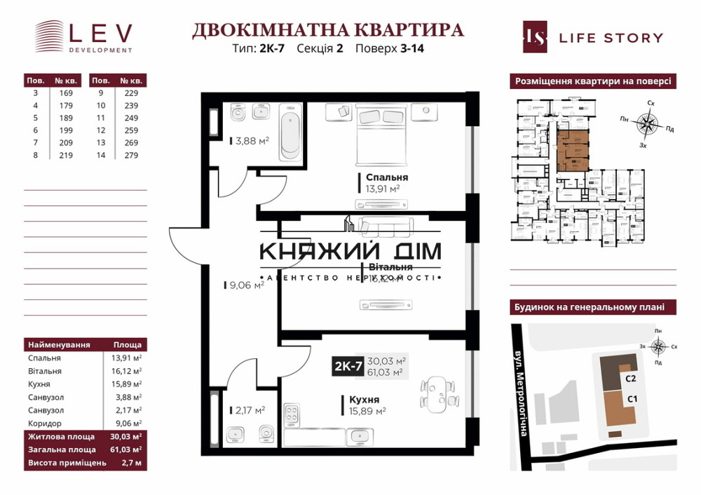 БЕЗ КОМИССИИ! Продажа 2-х к.кв. в новом ЖК Life Story. № 21134458 Київ - фото 10