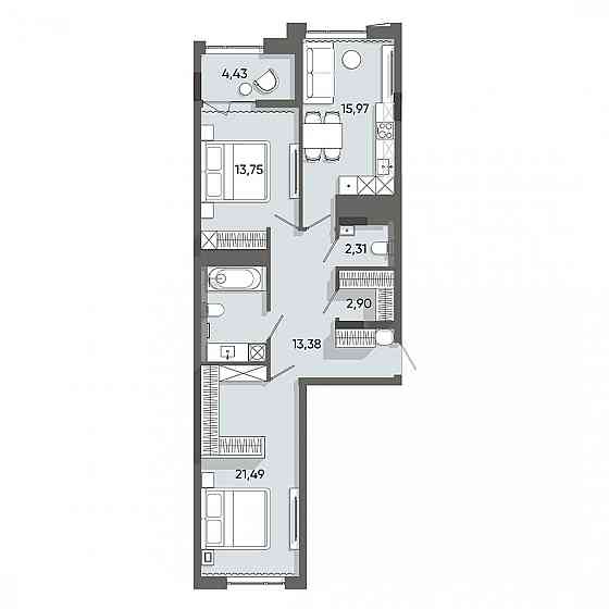 Продаж Квартира 2-кімнатна, 3/10 поверх на вул. Стрийська L'viv