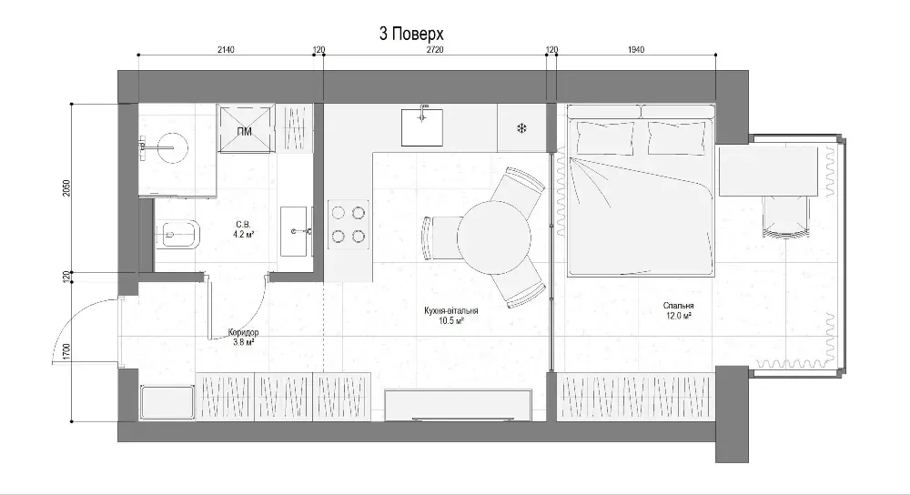Продаж 1к Квартира 31.2 кв.м Ольгерда Бочковського 8Б Дніпро - фото 9
