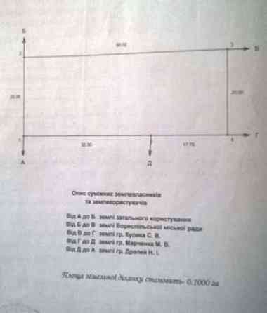 Продаж земельної ділянки 10 соток на Белоозерская Бориспіль