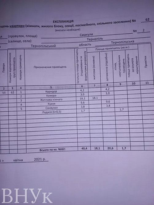 Продаж Квартира 1-кімнатна, 7/9 поверх на вул. Смакули Ternopil' - photo 5