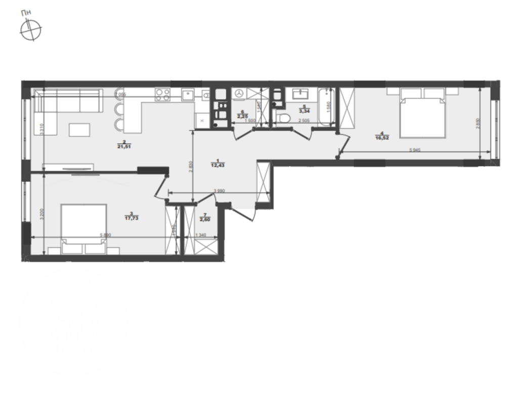 Продаж 2к Квартира 77.5 кв.м Трильовського, 4А Львів - фото 10