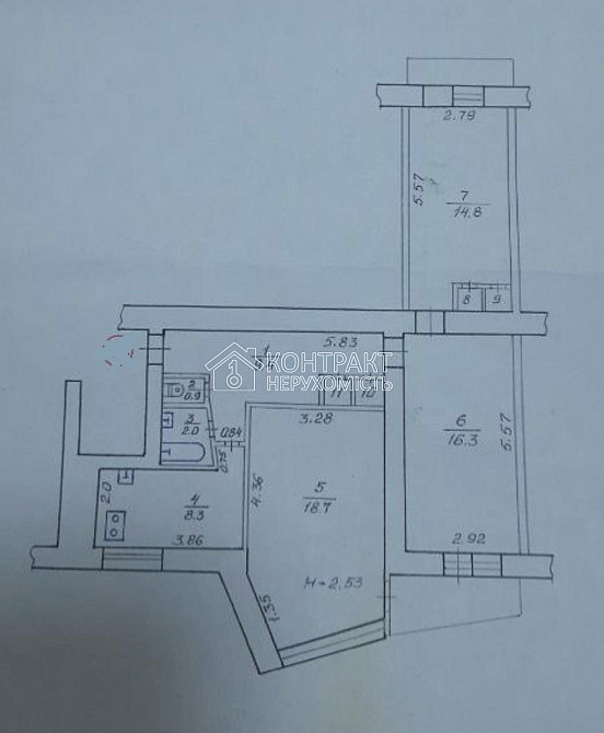 Продаж Квартира 3-кімнатна, 8/9 поверх на вул. Полтавський Шлях Харків - фото 6