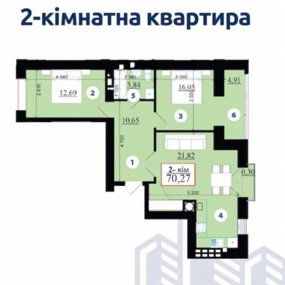 Продаж Квартира 2-кімнатна, 6/10 поверх на Мазепи Івано-Франківськ - фото 15