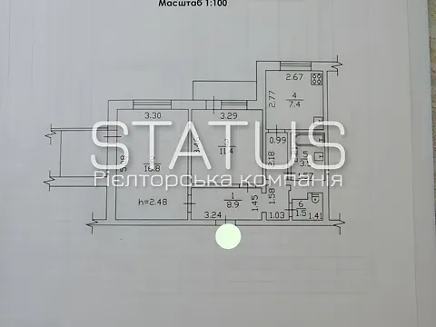 Продаж 2к Квартира 56.5 кв.м Грушевського Михайла вулиця 12 Полтава - фото 5
