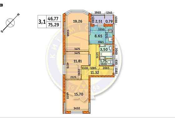 Продаж Квартира 3-кімнатна, 15/23 поверх на Бориспільська, 40 Kiev