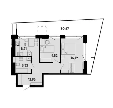 For sale 2-room Apartment 62.2 sq.m  L'viv - photo 1