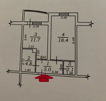 Однокомнатная в новом доме Одеса