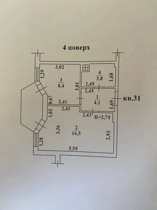 Продаж Квартира 1-кімнатна, 4/16 поверх на Радужный массив вулиця, 19/3 Одеса - фото 12