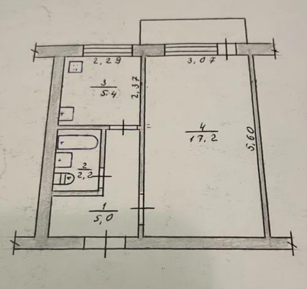 Продаж Квартира 1-кімнатна, 4/5 поверх на вул. Селецька Житомир - фото 1