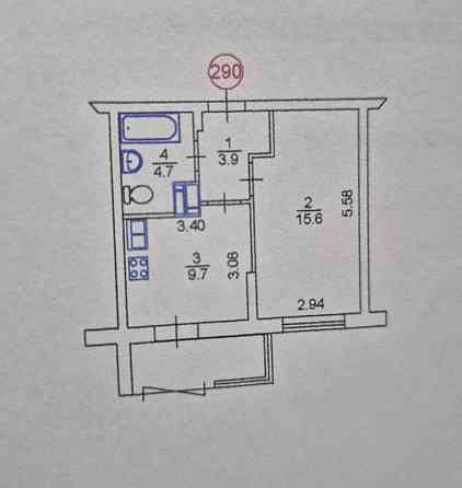Продаж Квартира 1-кімнатна, 12/24 поверх на Вербицького, 1-В Київ