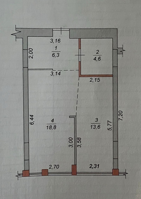 Продаж 1к Квартира 43 кв.м Грушевського Житомир - фото 1