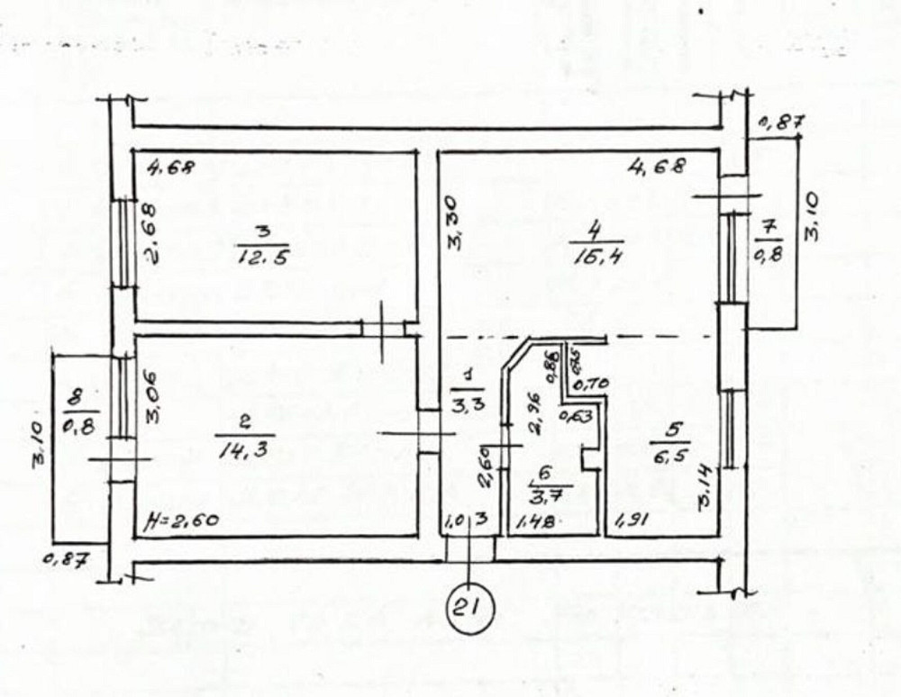 Продаж Квартира 3-кімнатна, 2/5 поверх на Національної Гвардії Ужгород - фото 16