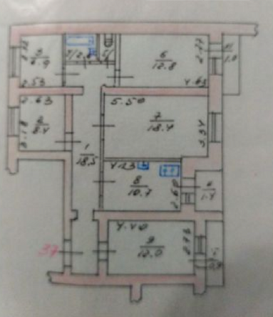 Продаж 5 кімнатної квартири, 100 м.кв., вул Митрополита Шептицького Тернопіль