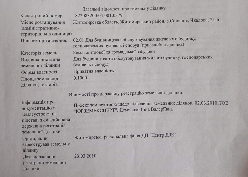 Продаж земельної ділянки 20 соток на Сонячне Zhytomyr - photo 1