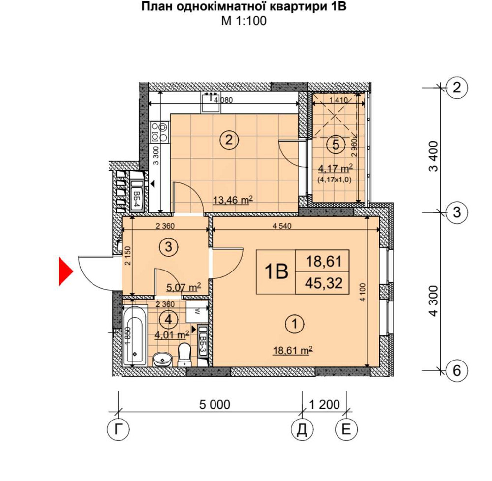 Продаж Квартира 1-кімнатна, 15/17 поверх на Берестейський вул., д. 67-Г Київ - фото 18