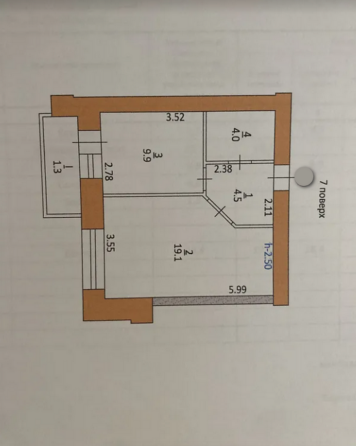 Продаж 1к квартири 40 кв. м на пров. Генерала Мирона Тарнавського Ternopil'