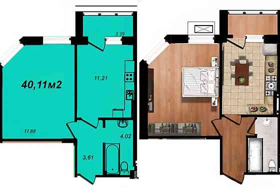 В продаже однокомнатная квартира на Таирова ЖК "Маршал Сити" Limanka