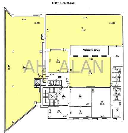 Оренда офісне приміщення на Володимирська вул., 77А приміщень - 5, поверх - 4/6 Kiev