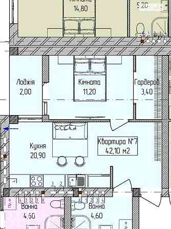 Продаж Квартира 1-кімнатна, 2/4 поверх на єнківська, 42 Ужгород