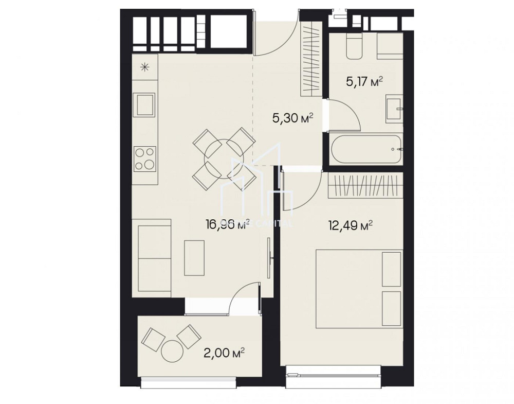 Продаж Квартира 1-кімнатна, 3/10 поверх на вул. Січинського Дениса Львів - фото 5