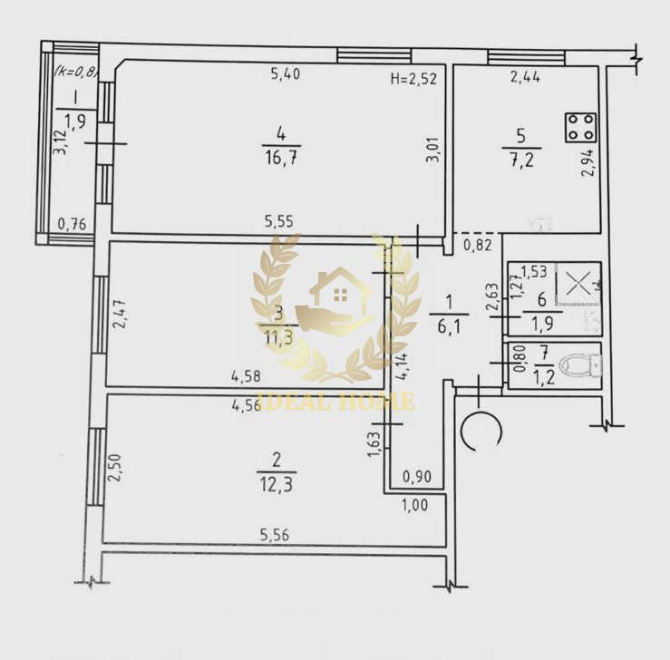 Продаж Квартира 3-кімнатна, 7/9 поверх на Отрадный пр-т, 38 Київ - фото 13