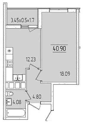 1 комнатная квартира в ЖК  68 Жемчужина на Краснова Odessa