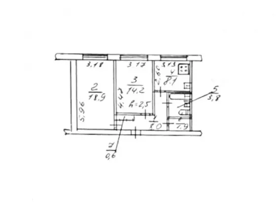 Продаж 2к Квартира 55.5 кв.м вул. Киргизька 5А Дніпро