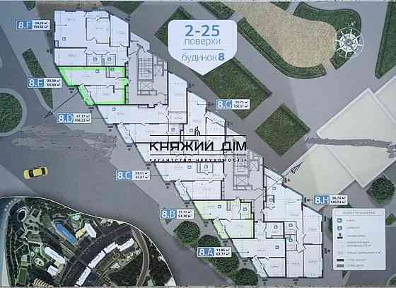 Продаж 1-кімнатної роздільної квартири в ЖК Зарічний, будинок 8, метро Славутич. № 21146539 Київ