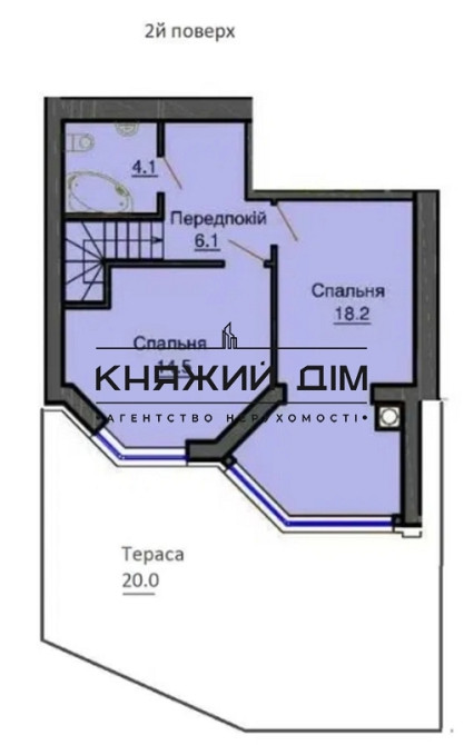 Продажа 2-х уровневой квартиры с террасой на Осокорках. № 21141799 Київ - фото 12