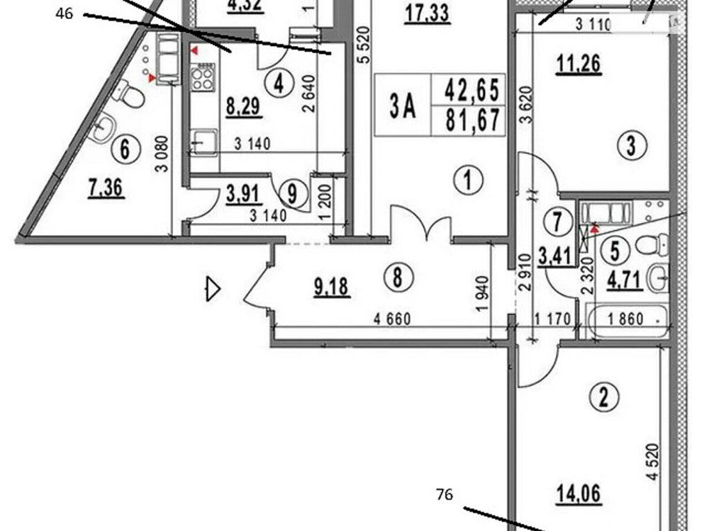 Продаж Квартира 3-кімнатна, 23/24 поверх на Юлії Здановської вул. (Михайла Ломоносова), 83г Київ - фото 13