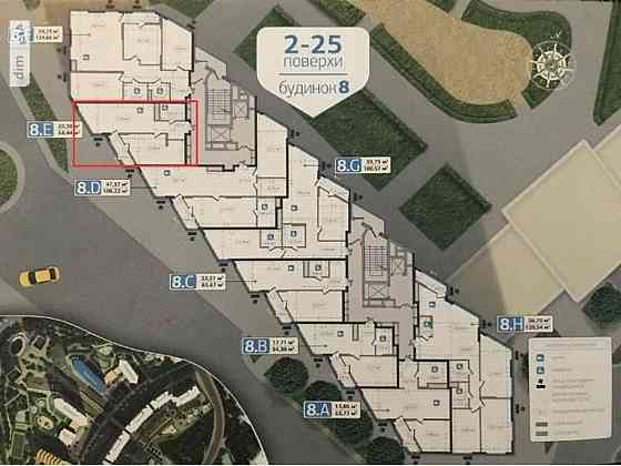 Продаж Квартира 2-кімнатна, 9/25 поверх на Зарічна, 1 Kiev