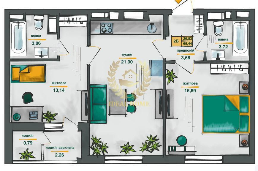 Продаж 2к. квартири ЖК Сирецькі сади Киев - изображение 1