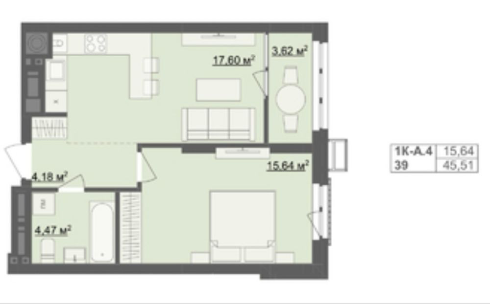 Продаж Квартира 1-кімнатна, 8/10 поверх на вул. Тетерівський Житомир - фото 1