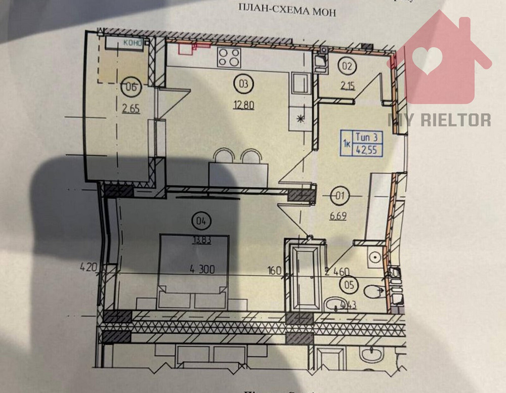 Продаж Квартира 1-кімнатна, 3/6 поверх на Руська, 41 Uzhhorod - photo 5
