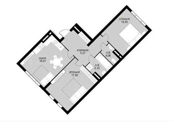 Продаж Квартира 2-кімнатна, 3/17 поверх на Велика кільцева вулиця, 9 