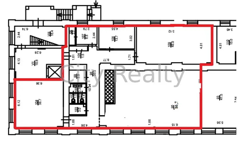 Здається Офісні приміщення площа 291.2 кв.м 1-й поверх Київ Бульварно-Кудрявська 24 Київ - фото 7