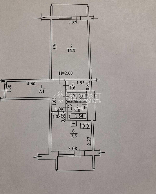 Продаж Квартира 1-кімнатна, 4/9 поверх на вул. Гвардійців Широнінців Харків - фото 4