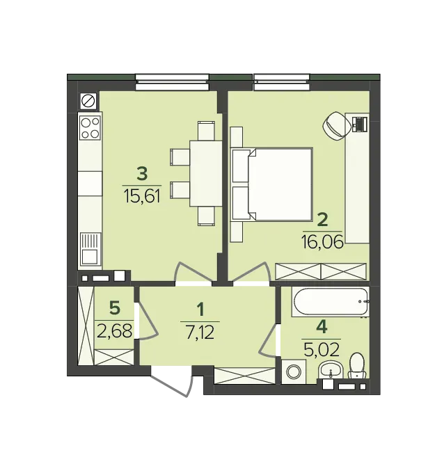 For sale 2-room Apartment 58.12 sq.m ЖК Falcon City L'viv - photo 2